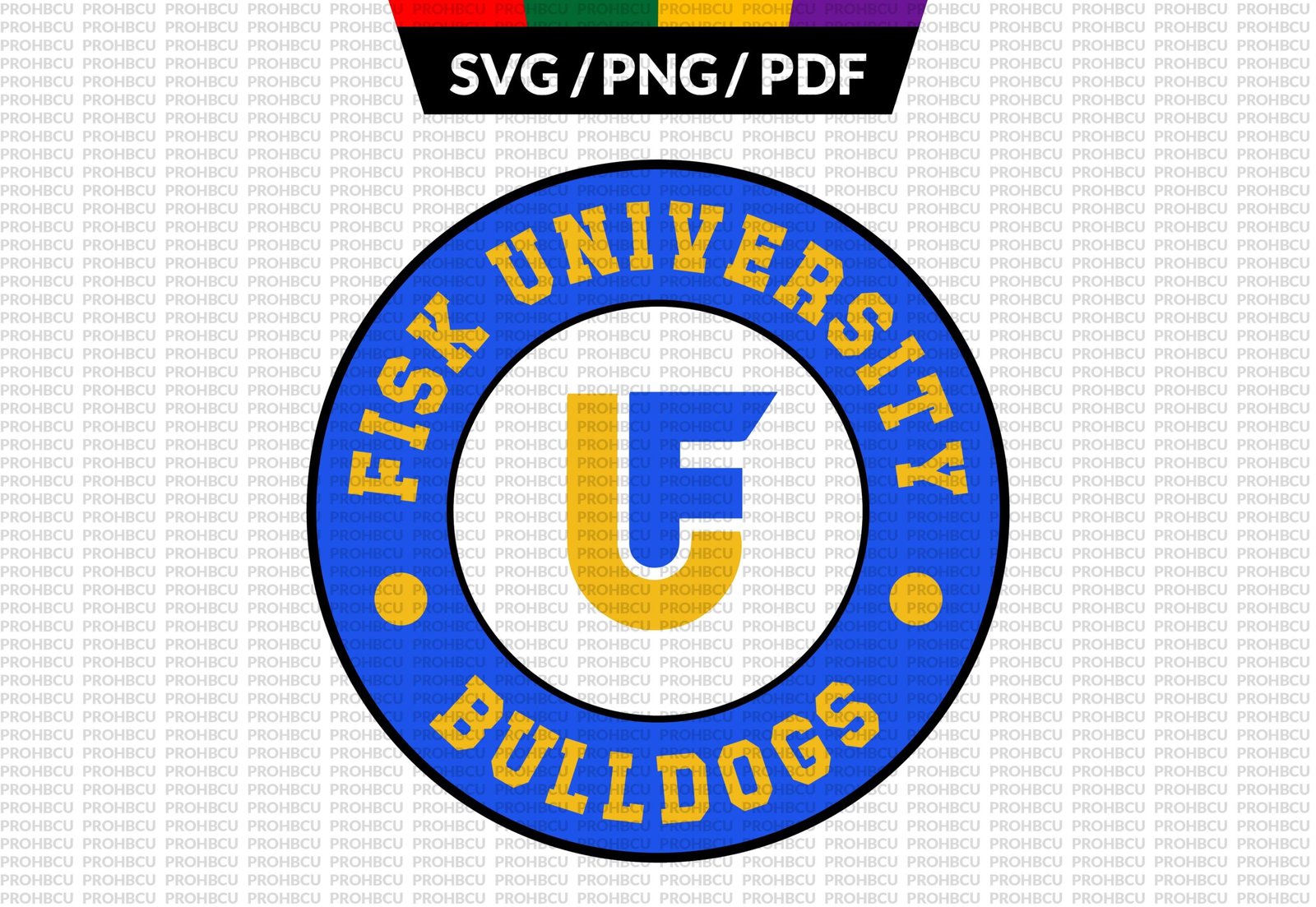 Fisk university Sticker svg design | Fisk bulldogs Clipart svg | Fisk Emblem png