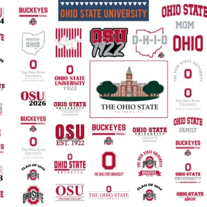 Ohio State University digital svg bundle | Buckeyes png print files | OSU 1922 svg designs