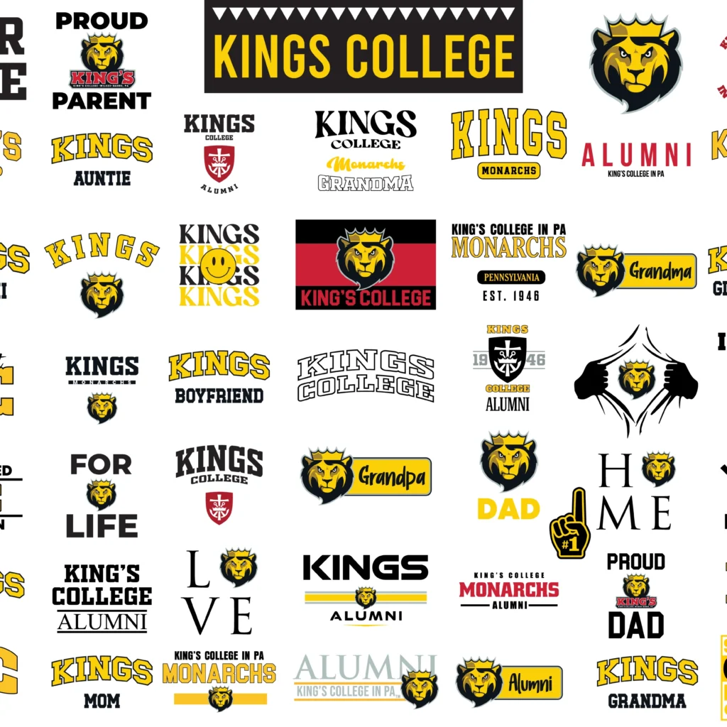 KINGS College digital svg bundle | Kings Monarchs png print design bundle