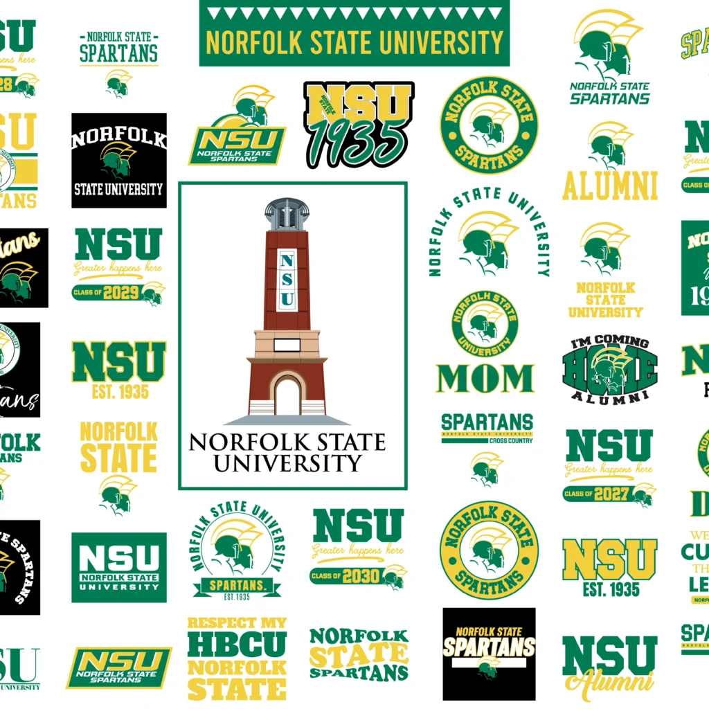 Norfolk state university digital svg bundle | NSU Spartans png print files