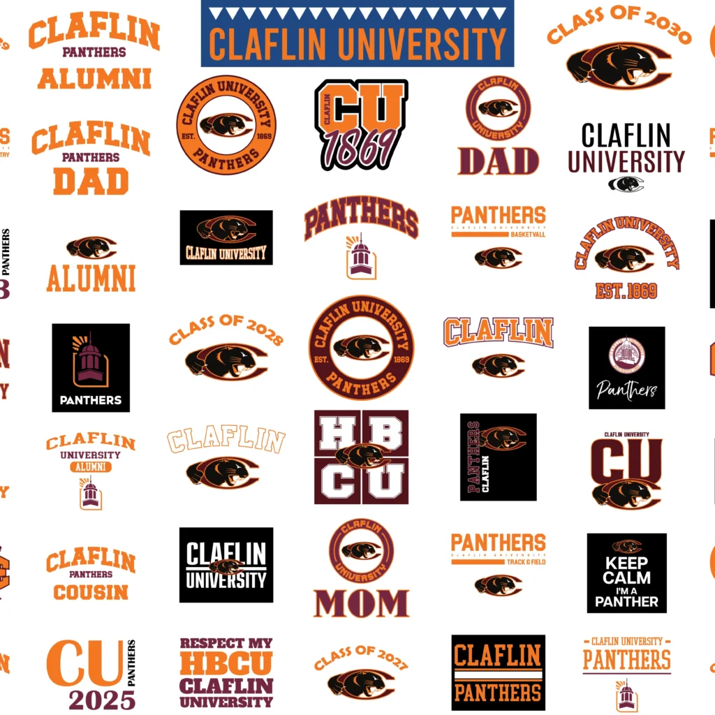 Claflin University Digital svg bundle | Claflin Panthers png print files