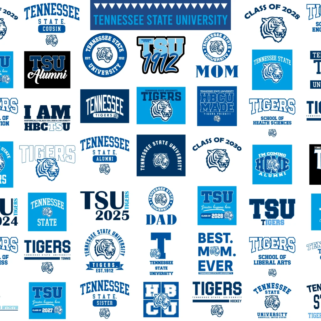 Tennessee State University digital svg bundle | TSU Tigers png print files